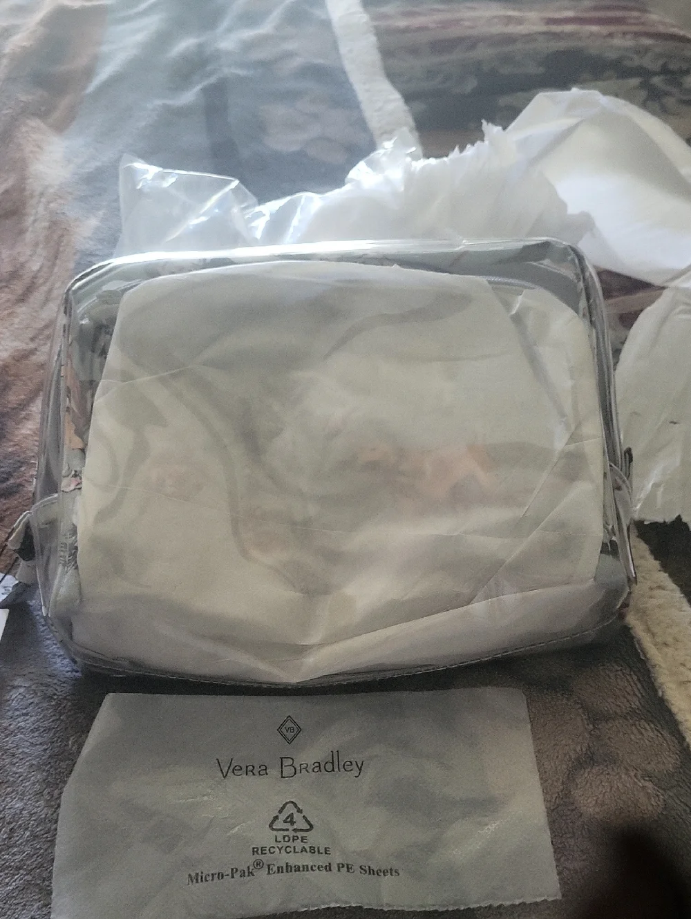 Vera Bradley Three Piece Cosmetic Kit Dog Show Fab For Dog Lovers Tagged Bagged